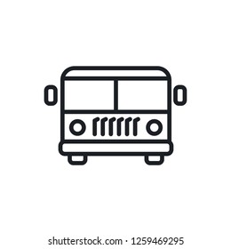 airport bus vector icon