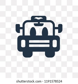 Airport Bus vector icon isolated on transparent background, Airport Bus transparency concept can be used web and mobile