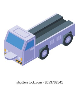 Airport cargo truck icon. Isometric of Airport cargo truck vector icon for web design isolated on white background
