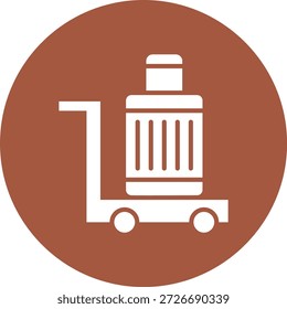 Illustration zum Design eines Vektorbilds für den Flughafenkorb