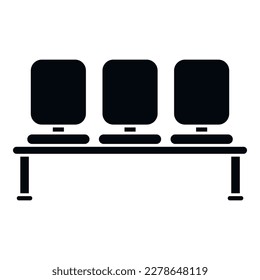 Airport chair icon simple vector. Luggage plane. Ticket air