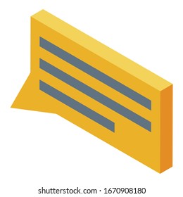Airport chat icon. Isometric of airport chat vector icon for web design isolated on white background