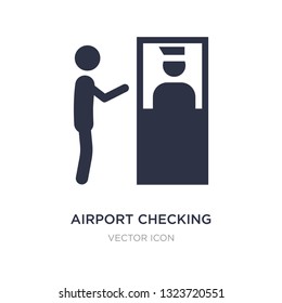airport checking icon on white background. Simple element illustration from Transport concept. airport checking sign icon symbol design.