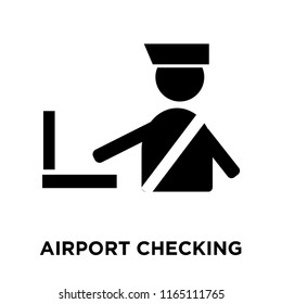 Airport Checking icon vector isolated on white background, Airport Checking transparent sign