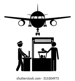 Airport concept about travel icons design, vector illustration eps 10