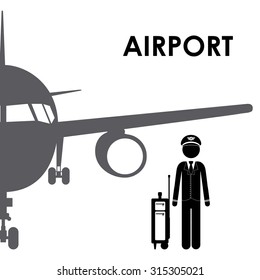 Airport concept about travel icons design, vector illustration eps 10