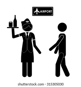 Airport concept about travel icons design, vector illustration eps 10