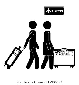 Airport concept about travel icons design, vector illustration eps 10