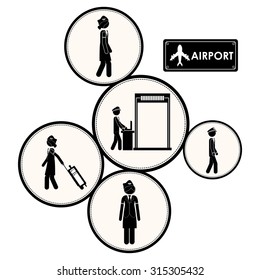 Airport concept about travel icons design, vector illustration eps 10