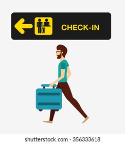 airport concept design, vector illustration eps10 graphic 