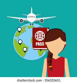 airport concept design, vector illustration eps10 graphic 