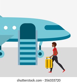 airport concept design, vector illustration eps10 graphic 