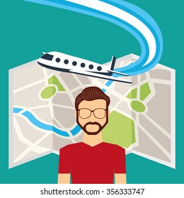 airport concept design, vector illustration eps10 graphic 