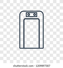 Airport concept vector linear icon isolated on transparent background, Airport concept transparency concept in outline style
