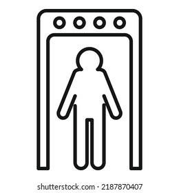 Airport control scanner icon outline vector. Passenger terminal. Air seat