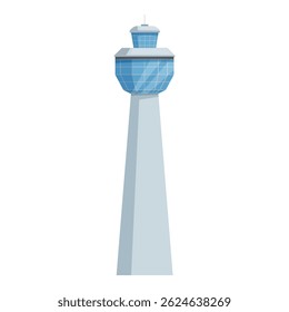 Torre de controle do aeroporto garantindo fluxo de tráfego aéreo seguro e eficiente