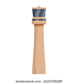 Airport control tower ensuring safe and efficient air traffic flow