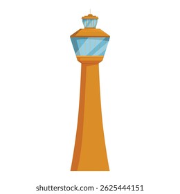 Airport control tower ensuring safe and efficient air traffic flow