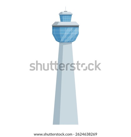 Airport control tower ensuring safe and efficient air traffic flow