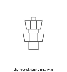 Airport, control tower. Icon illustration isolated vector sign symbol - Vector icon