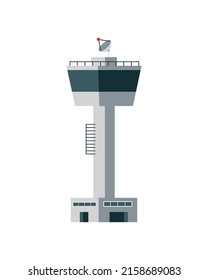 airport control tower icon isolated