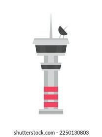 airport control tower icon isolated