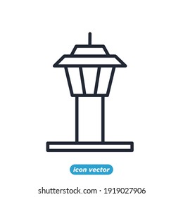 airport control tower icon. airport control tower symbol template for graphic and web design collection logo vector illustration