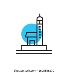 airport control tower isolated icon vector illustration design