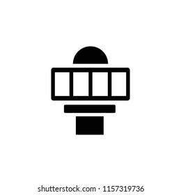airport control tower vector icon