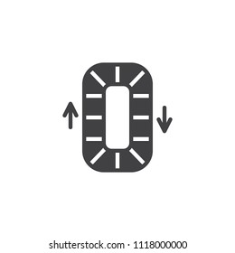 Airport Conveyor Belt Vector Icon. Filled Flat Sign For Mobile Concept And Web Design. Baggage Carousel Top View Simple Solid Icon. Symbol, Logo Illustration. Pixel Perfect Vector Graphics