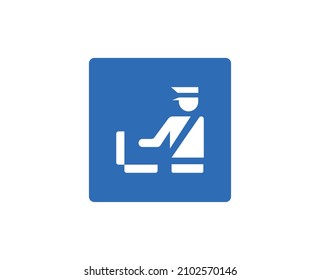 Airport Customs vector flat icon. Isolated Luggage Control emoji illustration symbol