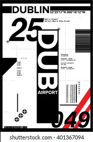 Airport Departure and Arrival sign, Dublin International Airport