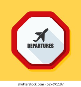 Airport Departures Sign