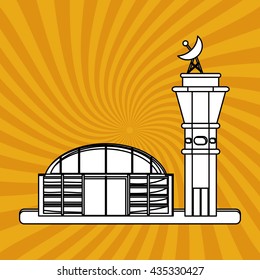 Airport design. travel icon. flat illustration, vector graphic