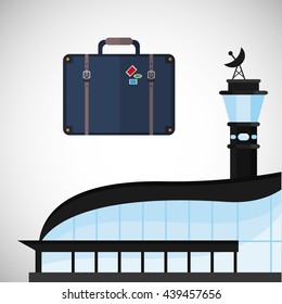 Airport design. travel icon. flat illustration, vector graphic