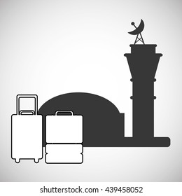 Airport design. travel icon. flat illustration, vector graphic