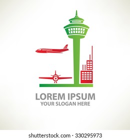 Airport design,logo template,clean vector