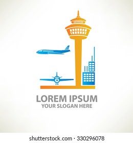 Airport design,logo template,clean vector
