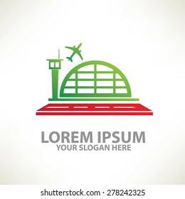 Airport design,logo template,colour concept design,clean vector