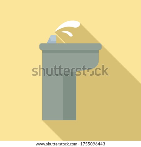 Airport drinking faucet icon. Flat illustration of airport drinking faucet vector icon for web design