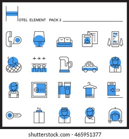 Airport Element Line Icon Set 3.Color pack.Graphic vector logo set.