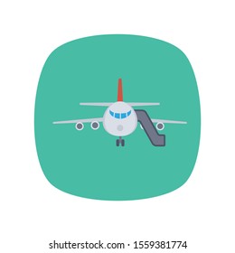 Airport flat icons for aircraft  & airline 