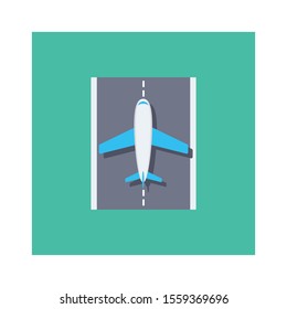 Airport flat icons for aircraft  & flight 