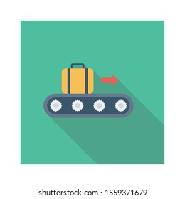 Airport flat icons for belt & bag