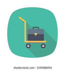Airport flat icons for cart  & airport 