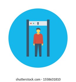 Airport flat icons for check & security 