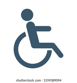 Airport flat icons for hadicap  & patient