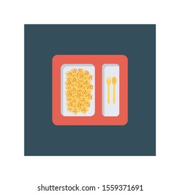 Airport flat icons for meal  & spoon 