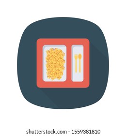 Airport flat icons for meal  & spoon 