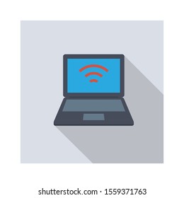 Airport flat icons for notebook  & computer 